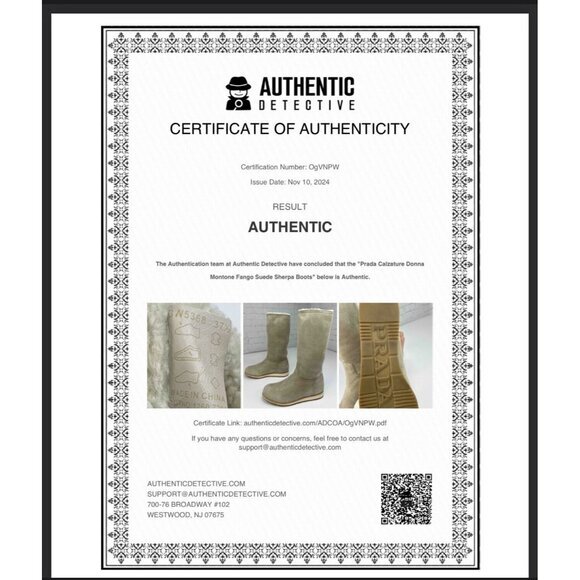 Prada Women's Calzature Donna Montone Fango Suede Sherpa Boots EU 37.5 / US 7 - Picture 11 of 17